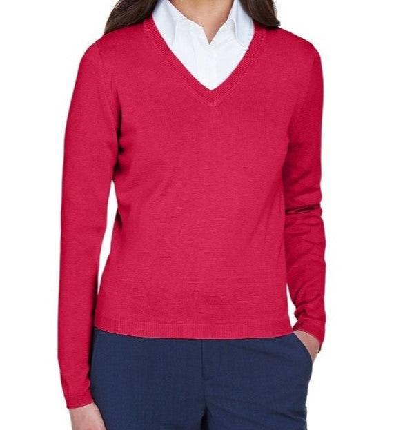 Devon & Jones - Ladies' V-Neck Sweater Long Sleeve