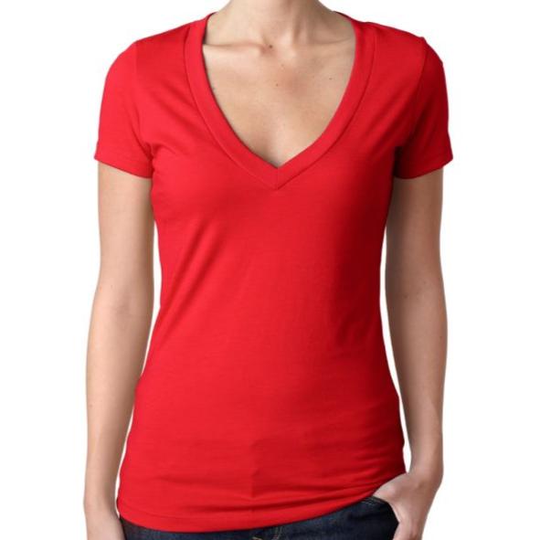 Next Level - Ladies CVC Deep V-Neck T-Shirt